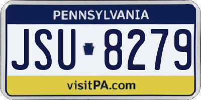 PA license plate JSU8279