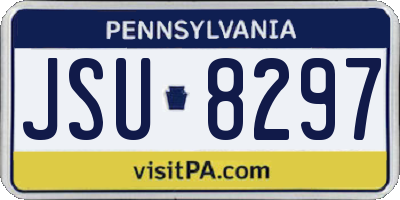 PA license plate JSU8297