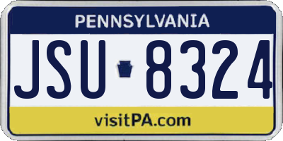 PA license plate JSU8324