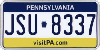 PA license plate JSU8337