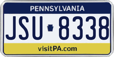 PA license plate JSU8338