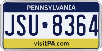 PA license plate JSU8364