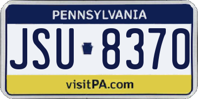 PA license plate JSU8370