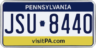 PA license plate JSU8440