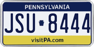 PA license plate JSU8444