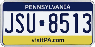 PA license plate JSU8513