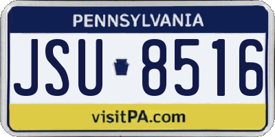 PA license plate JSU8516