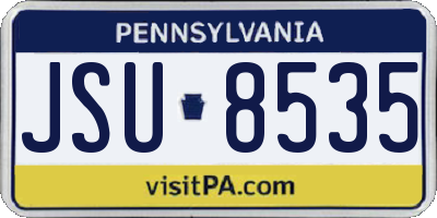 PA license plate JSU8535