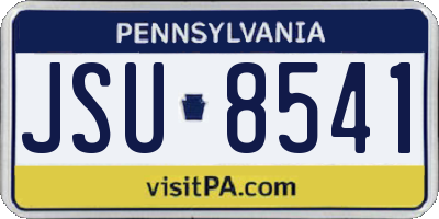 PA license plate JSU8541
