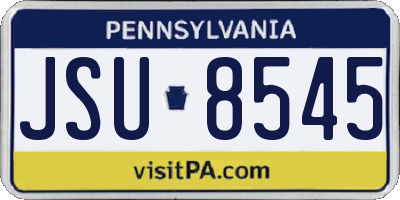 PA license plate JSU8545