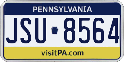 PA license plate JSU8564