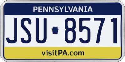 PA license plate JSU8571