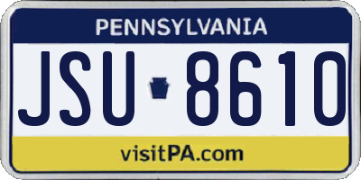 PA license plate JSU8610