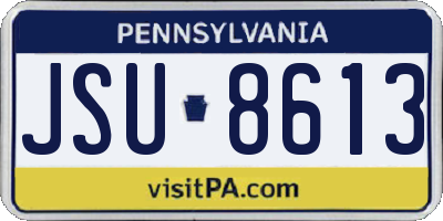 PA license plate JSU8613