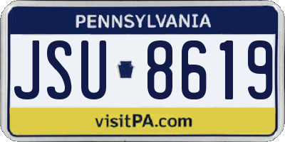 PA license plate JSU8619
