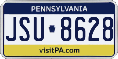 PA license plate JSU8628