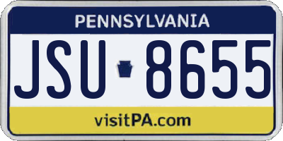 PA license plate JSU8655