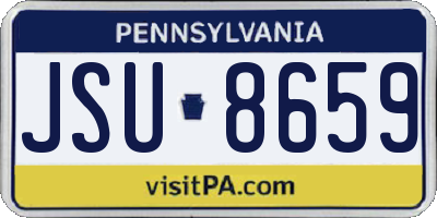 PA license plate JSU8659