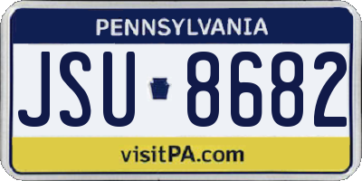 PA license plate JSU8682