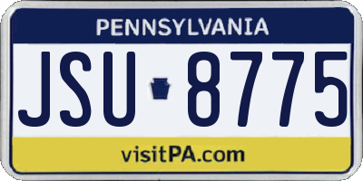 PA license plate JSU8775