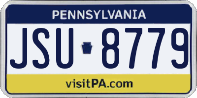 PA license plate JSU8779