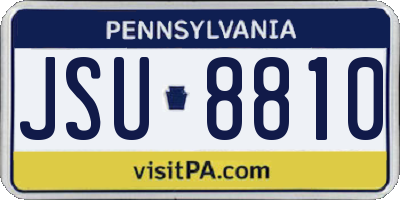 PA license plate JSU8810