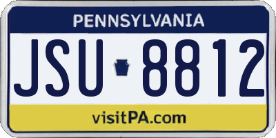 PA license plate JSU8812