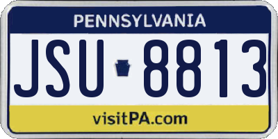 PA license plate JSU8813