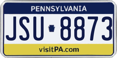 PA license plate JSU8873