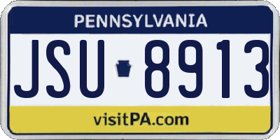 PA license plate JSU8913