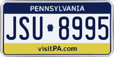 PA license plate JSU8995