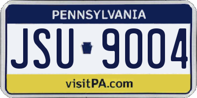 PA license plate JSU9004