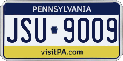PA license plate JSU9009