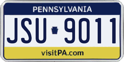 PA license plate JSU9011