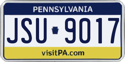 PA license plate JSU9017