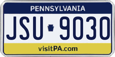 PA license plate JSU9030