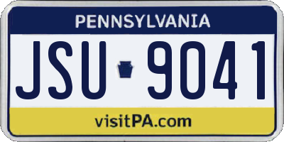 PA license plate JSU9041