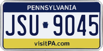 PA license plate JSU9045