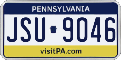PA license plate JSU9046