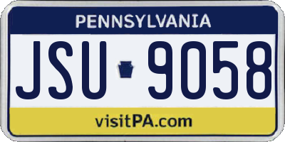 PA license plate JSU9058
