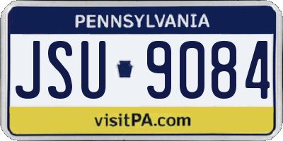 PA license plate JSU9084