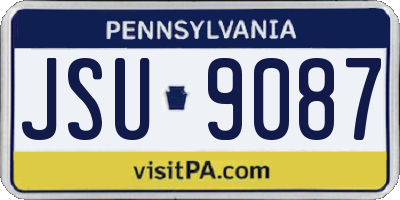 PA license plate JSU9087