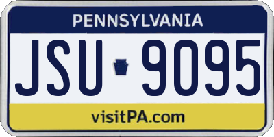PA license plate JSU9095