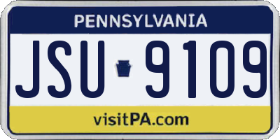 PA license plate JSU9109