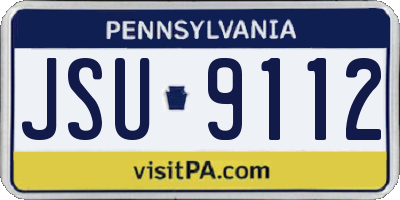 PA license plate JSU9112