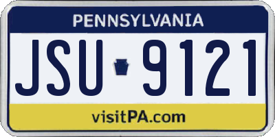 PA license plate JSU9121