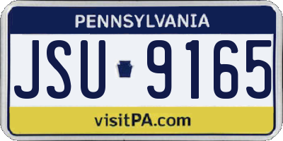PA license plate JSU9165
