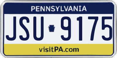 PA license plate JSU9175