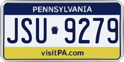 PA license plate JSU9279