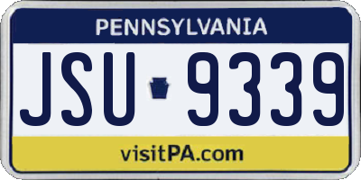 PA license plate JSU9339